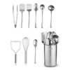 Kitchen Utensils Set - 10-Piece, Stainless-Steel Cooking Utensils