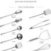 Kitchen Utensils Set - 10-Piece, Stainless-Steel Cooking Utensils - Image 3